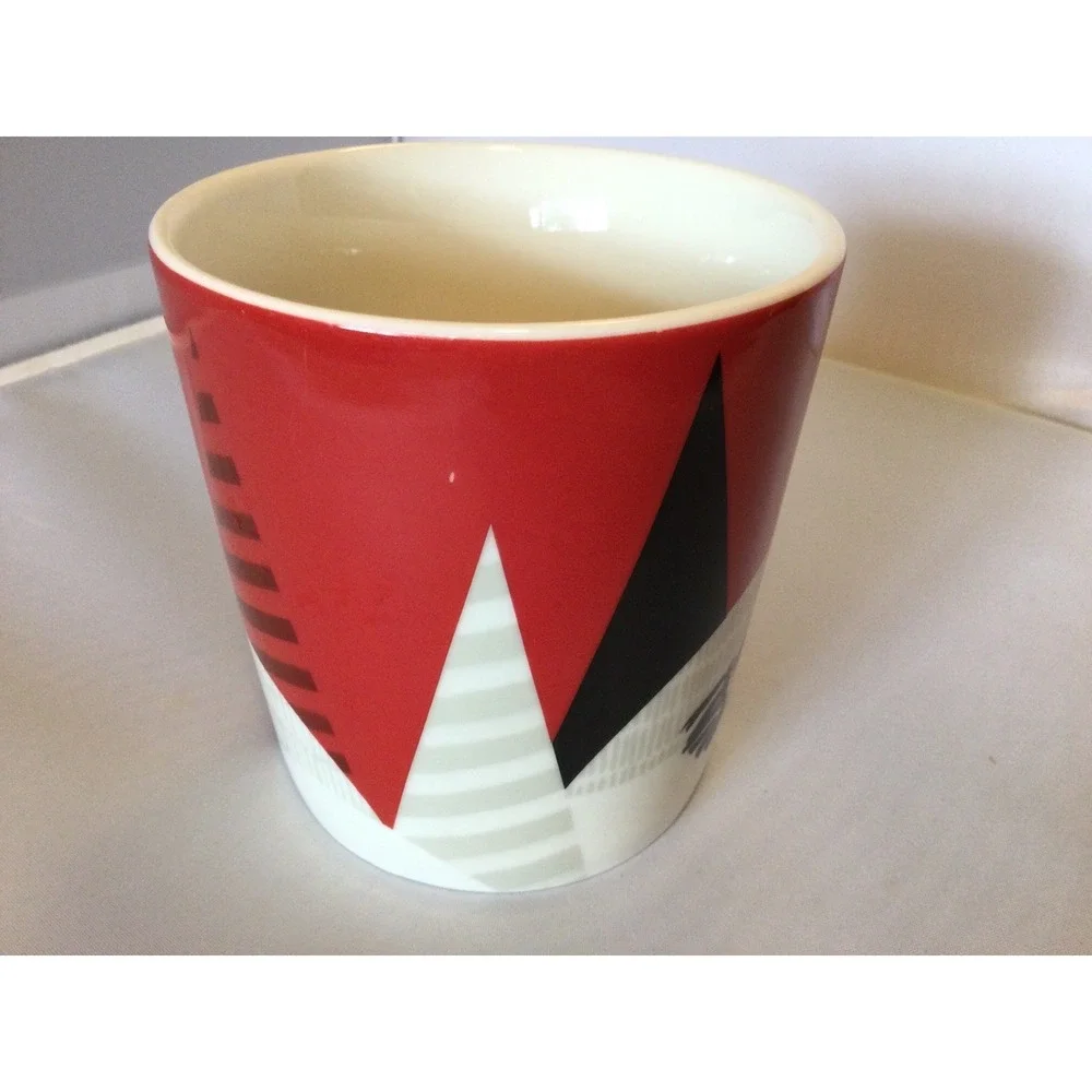 2016 Starbucks Red Fox With Tail Handle Winter 12oz Coffee Mug Cup Red & White